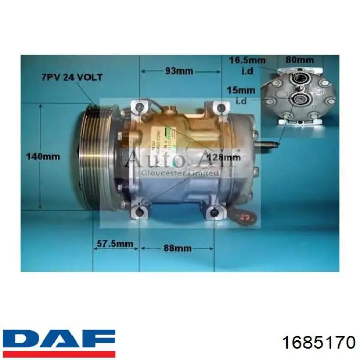 1685170 DAF Sprężarka klimatyzacji