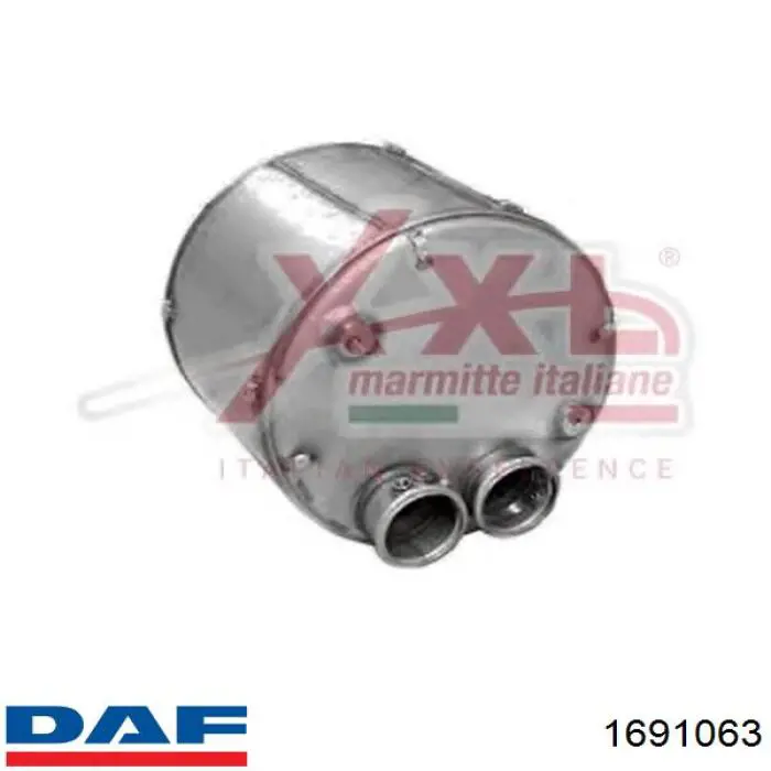 1691063 DAF Tłumik, tylna część