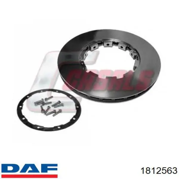 1812563 DAF Tarcza hamulcowa przednia
