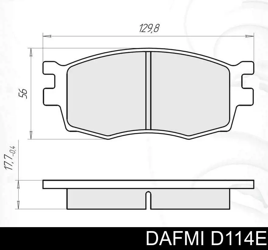 Klocki hamulcowe przednie tarczowe Dafmi D114E cena, od 16,30 USD