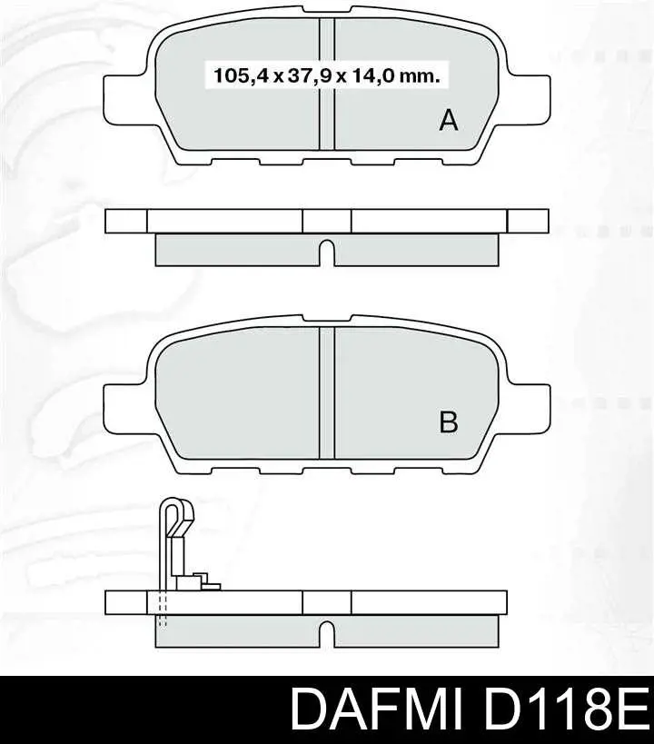 Okładziny (klocki) do hamulców tarczowych tylne Dafmi D118E cena, od 19,55 USD