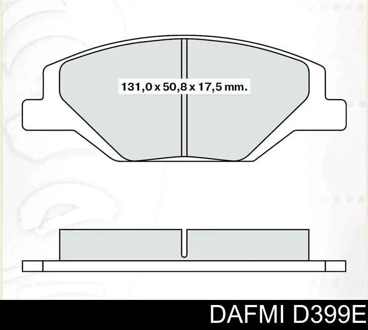 D399E Dafmi Klocki hamulcowe przednie tarczowe