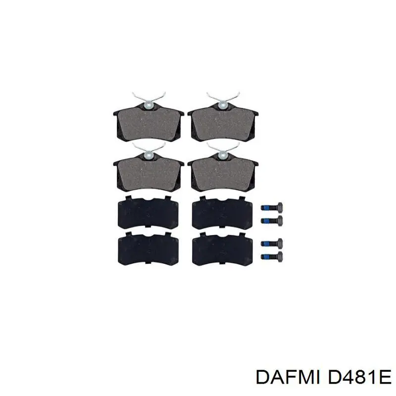D481E Dafmi Okładziny (klocki) do hamulców tarczowych tylne