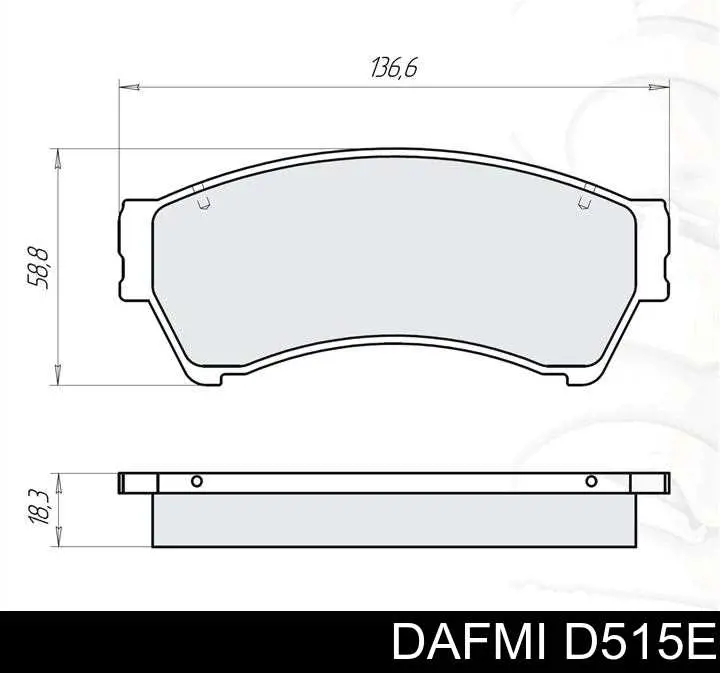 D515E Dafmi Klocki hamulcowe przednie tarczowe