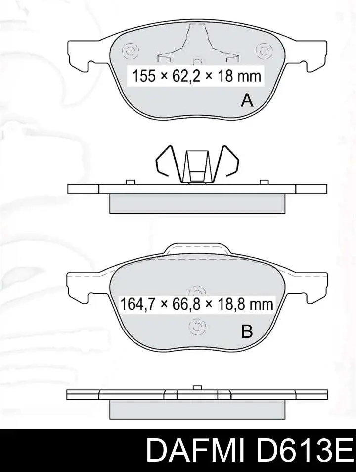 Klocki hamulcowe przednie tarczowe Dafmi D613E cena, od 25,37 USD