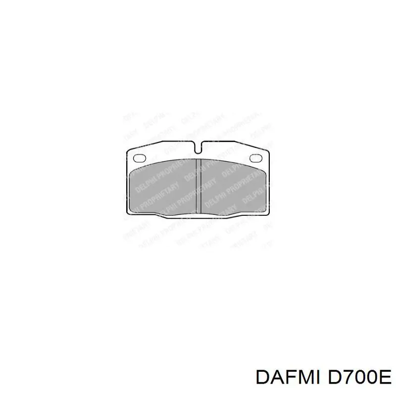 D700E Dafmi Klocki hamulcowe przednie tarczowe