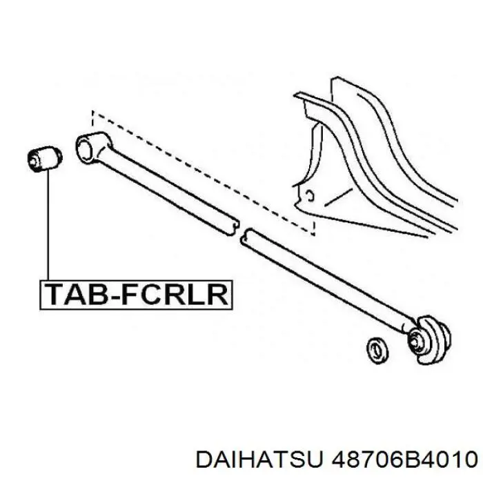 48706B4010 Toyota Silentblock tylnego resoru tylny