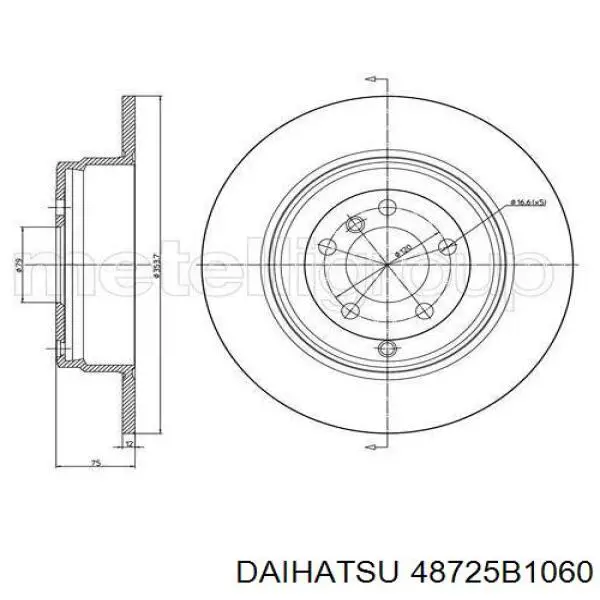 48725B1060 Daihatsu Silentblock tylnej belki