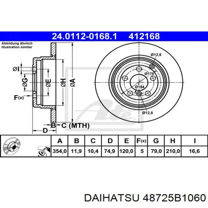 Silentblock tylnej belki Daihatsu 48725B1060 cena, od 47,44 USD