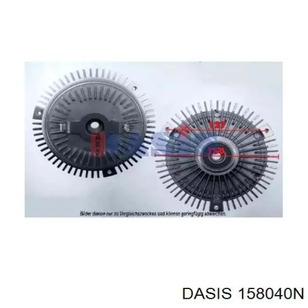 Do koszyka 158040N Dasis Sprzęgło wiskotyczne wentylatora chłodzenia
