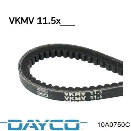 Pas napędowy mechanizmów Dayco 10A0750C cena, od 7,55 USD