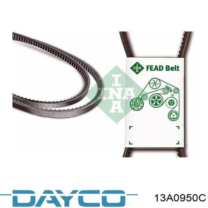 Pas napędowy mechanizmów Dayco 13A0950C cena, od 8,84 USD