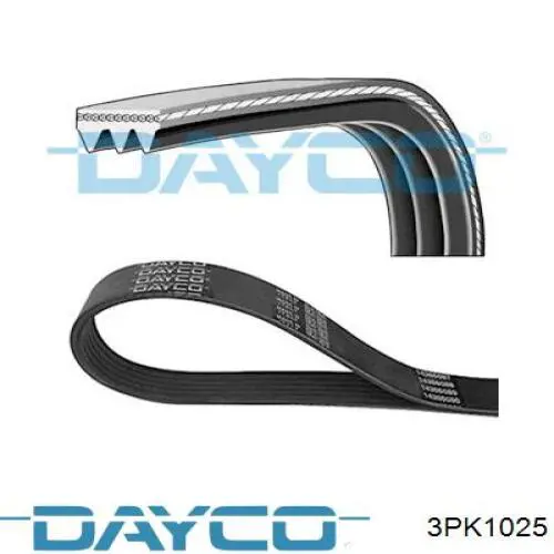 Pas napędowy mechanizmów Dayco 3PK1025 cena, od 5,89 USD