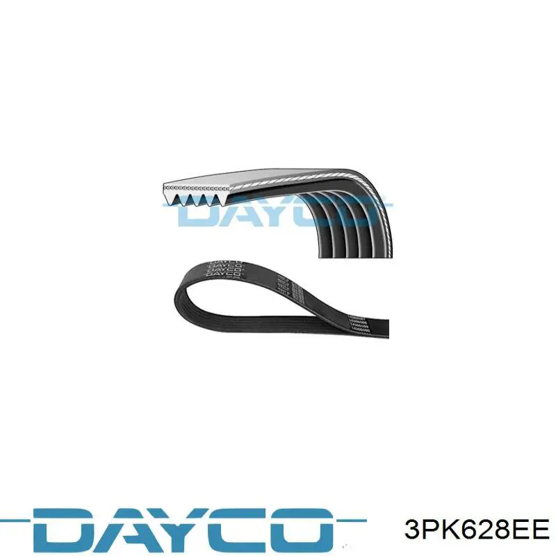 Pas napędowy mechanizmów Dayco 3PK628EE cena, od 6,86 USD