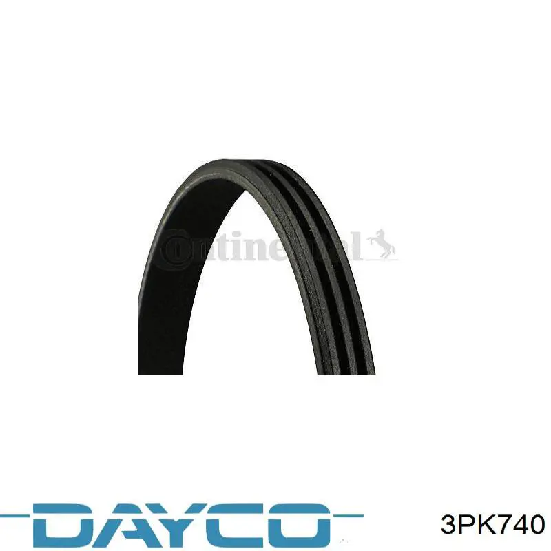 Pas napędowy mechanizmów Dayco 3PK740 cena, od 6,38 USD
