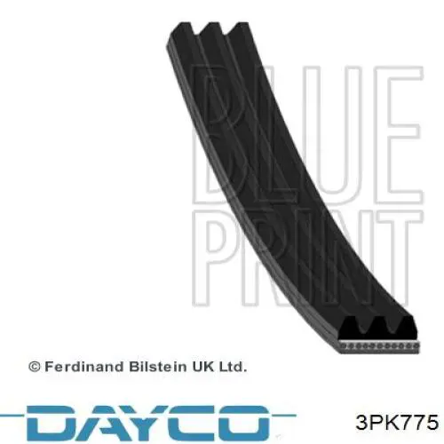 Pas napędowy mechanizmów Dayco 3PK775 cena, od 7,07 USD