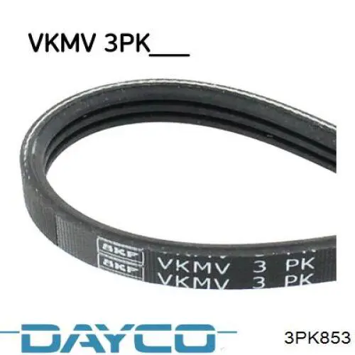 Do koszyka 3PK853 Dayco Pas napędowy mechanizmów