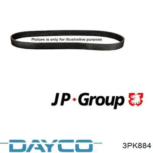 Do koszyka 3PK884 Dayco Pas napędowy mechanizmów