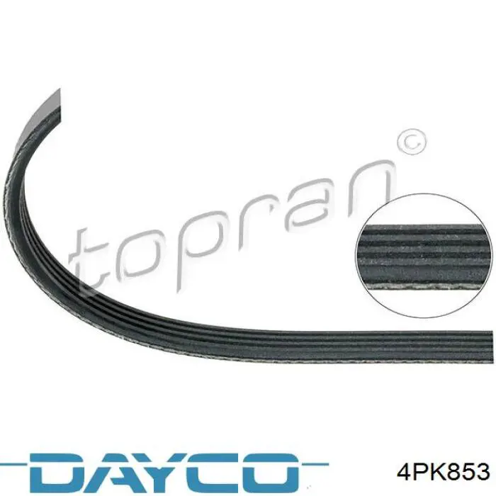 Pas napędowy mechanizmów Dayco 4PK853 cena, od 8,76 USD
