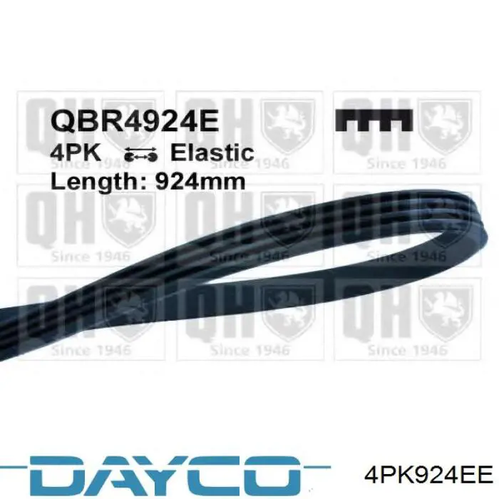 Pas napędowy mechanizmów Dayco 4PK924EE cena, od 16,22 USD