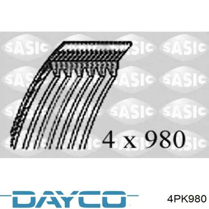 Pas napędowy mechanizmów Dayco 4PK980 cena, od 8,80 USD