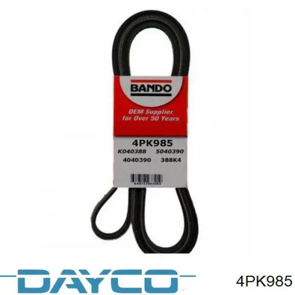 Pas napędowy mechanizmów Dayco 4PK985 cena, od 8,44 USD