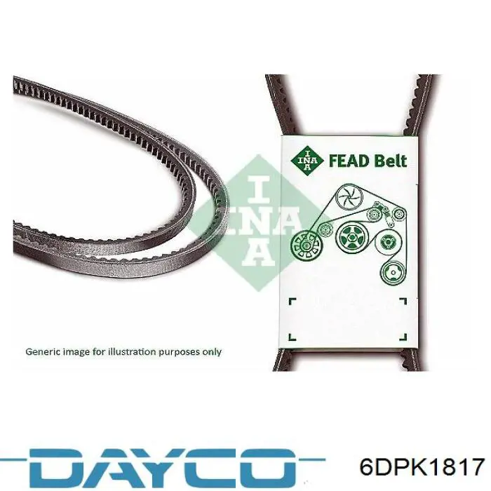 Pas napędowy mechanizmów Dayco 6DPK1817