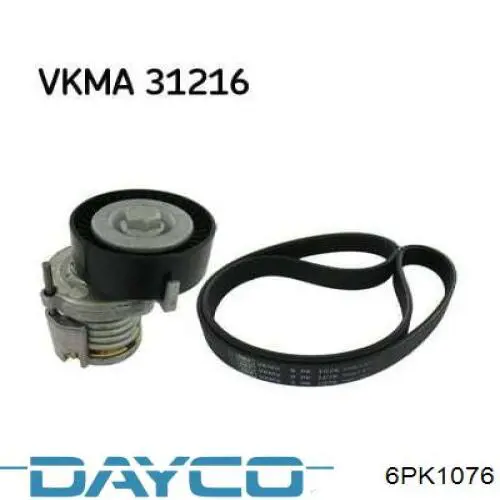 Pas napędowy mechanizmów Dayco 6PK1076 cena, od 13,36 USD