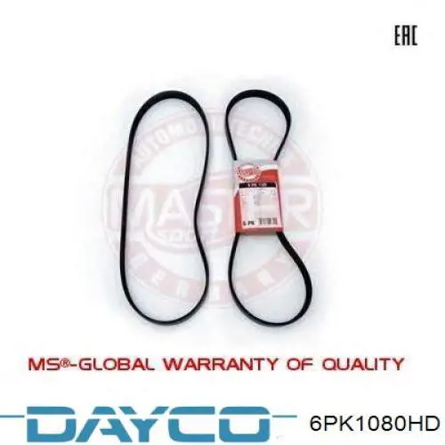 Pas napędowy mechanizmów 6PK1080HD Dayco
