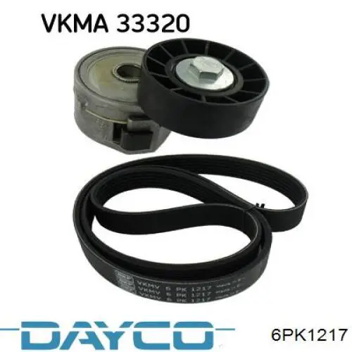 Pas napędowy mechanizmów Dayco 6PK1217 cena, od 15,73 USD