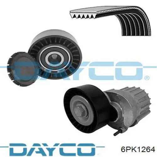 Pas napędowy mechanizmów Dayco 6PK1264 cena, od 15,38 USD