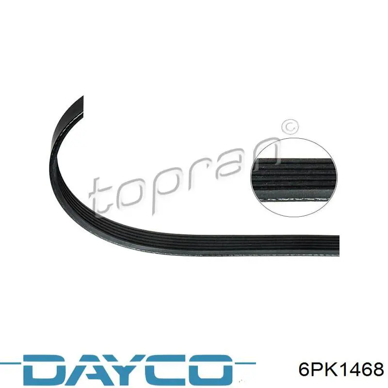 Do koszyka 6PK1468 Dayco Pas napędowy mechanizmów