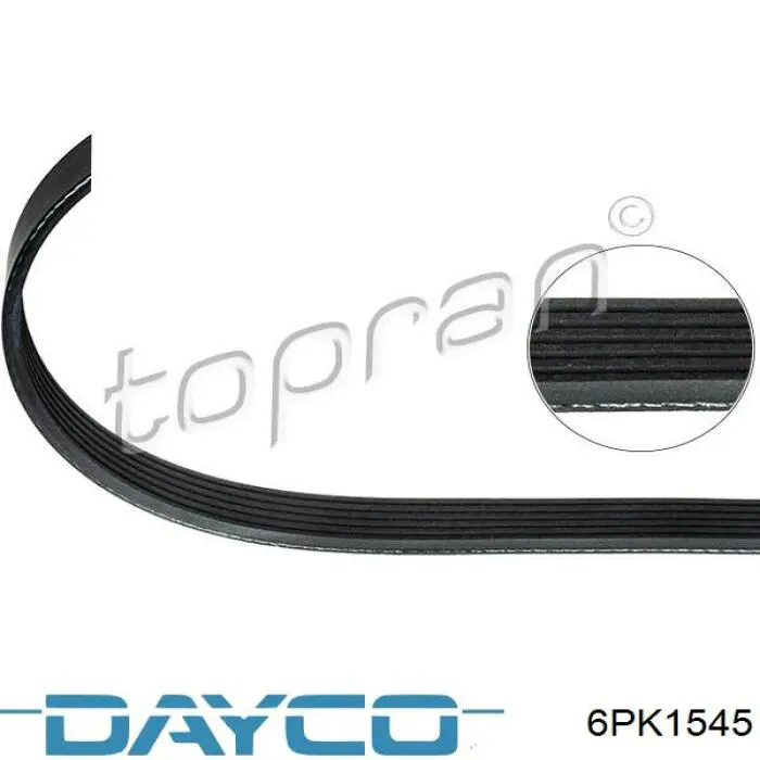 Pas napędowy mechanizmów Dayco 6PK1545 cena, od 17,41 USD