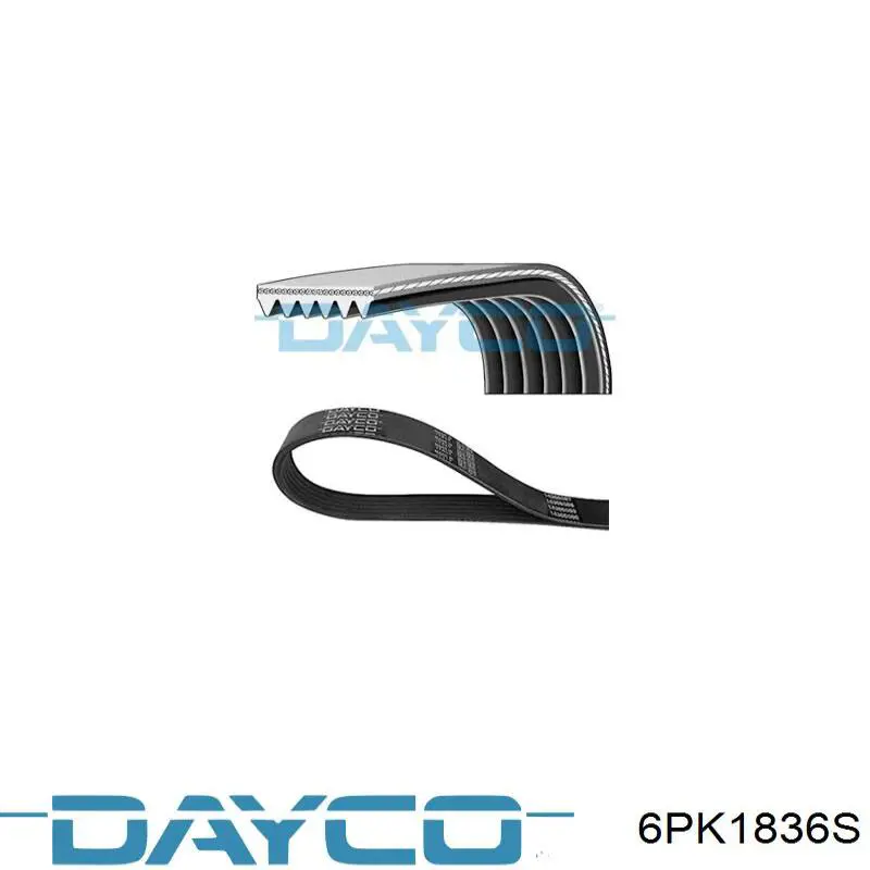 Pas napędowy mechanizmów Dayco 6PK1836S cena, od 17,68 USD