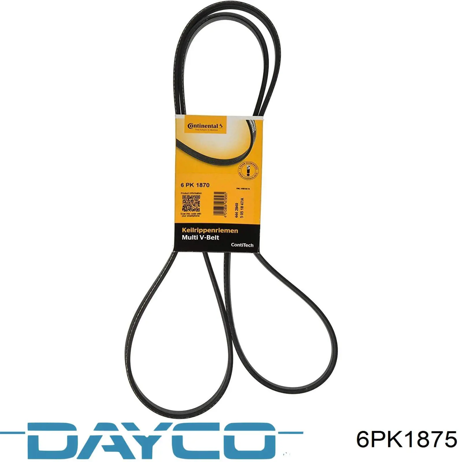 Pas napędowy mechanizmów Dayco 6PK1875 cena, od 21,01 USD