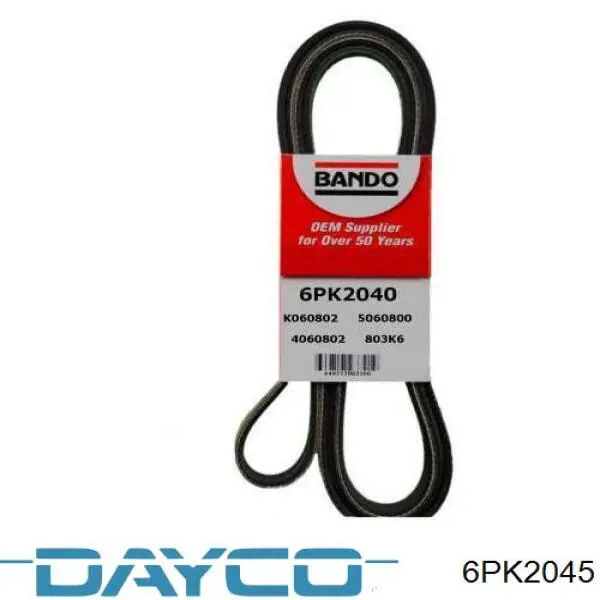 Do koszyka 6PK2045 Dayco Pas napędowy mechanizmów