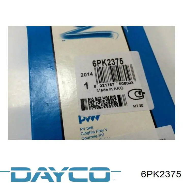 Pas napędowy mechanizmów Dayco 6PK2375 cena, od 26,48 USD