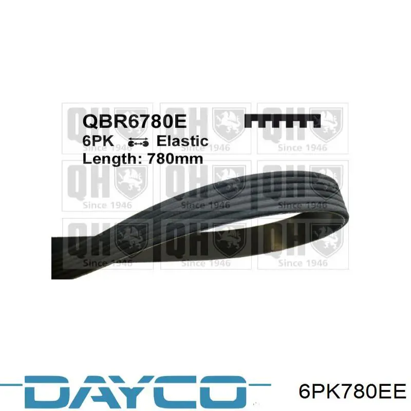 6PK780EE Dayco pas napędowy mechanizmów