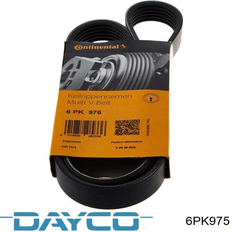 Pas napędowy mechanizmów Dayco 6PK975 cena, od 11,66 USD