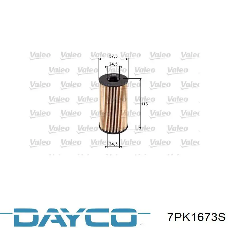 Do koszyka 7PK1673S Dayco Pas napędowy mechanizmów