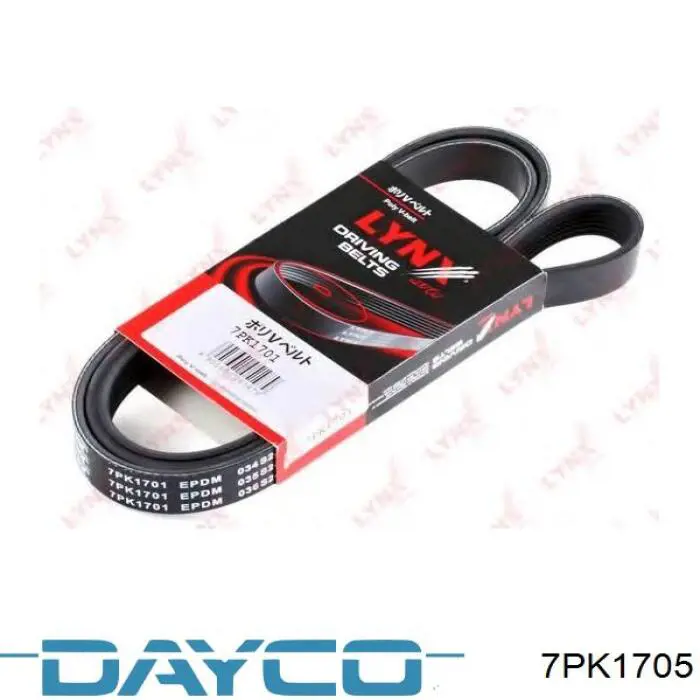 Do koszyka 7PK1705 Dayco Pas napędowy mechanizmów