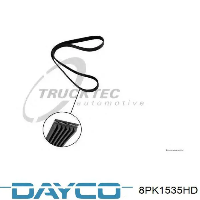 Pas napędowy mechanizmów Dayco 8PK1535HD cena, od 26,16 USD