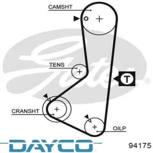 Pasek rozrządu Dayco 94175 cena, od 13,29 USD