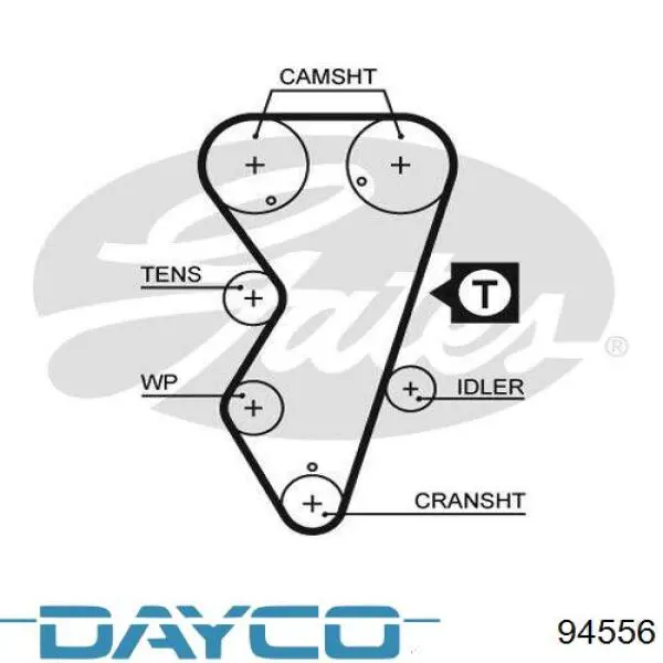 Pasek rozrządu Dayco 94556 cena, od 12,36 USD