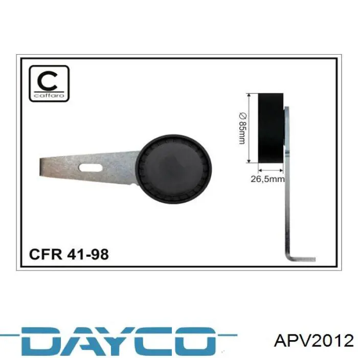 Rolka napinacza paska napędowego Dayco APV2012 cena, od 36,60 USD