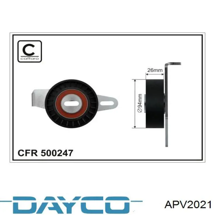 Rolka napinacza paska napędowego Dayco APV2021 cena, od 38,71 USD