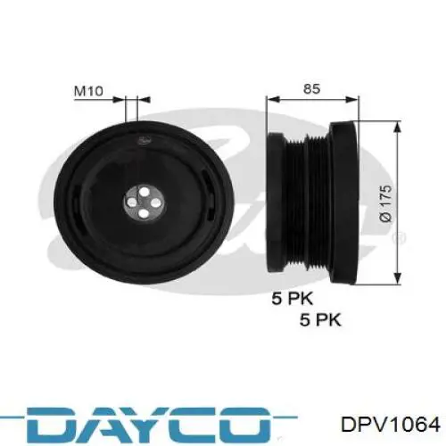 Do koszyka DPV1064 Dayco Koło pasowe wału korbowego
