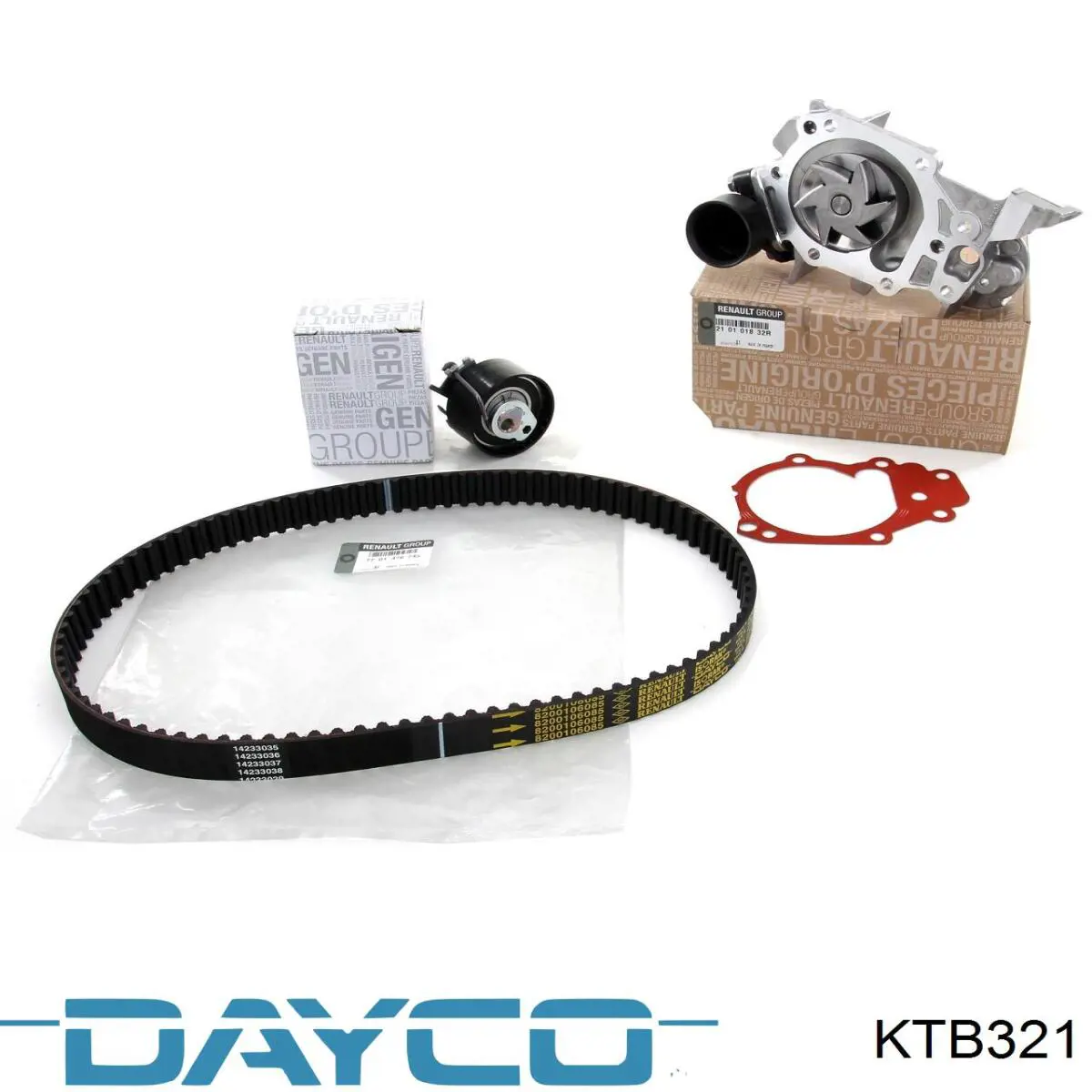 Do koszyka KTB321 Dayco Pasek rozrządu, zestaw