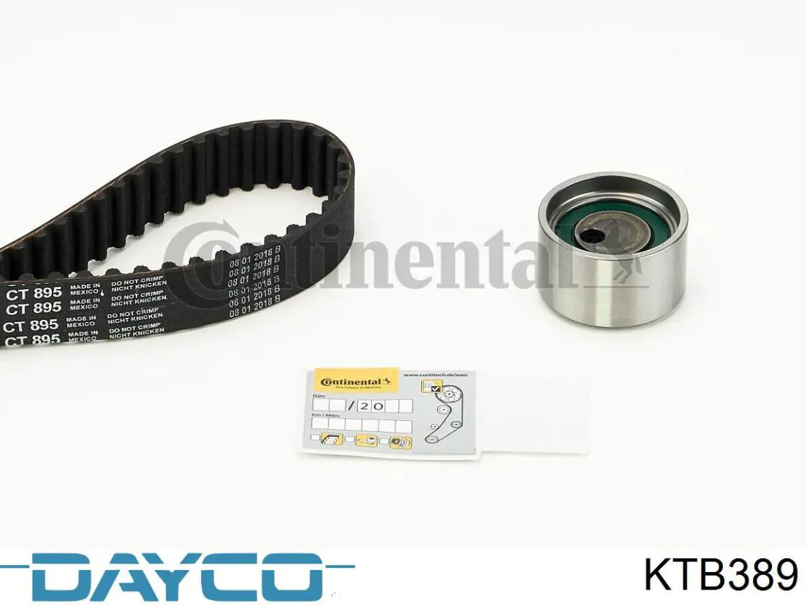 Pasek rozrządu, zestaw Dayco KTB389 cena, od 55,53 USD