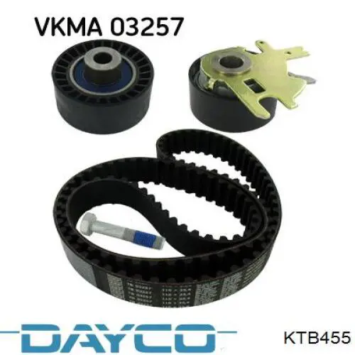 Do koszyka KTB455 Dayco Pasek rozrządu, zestaw